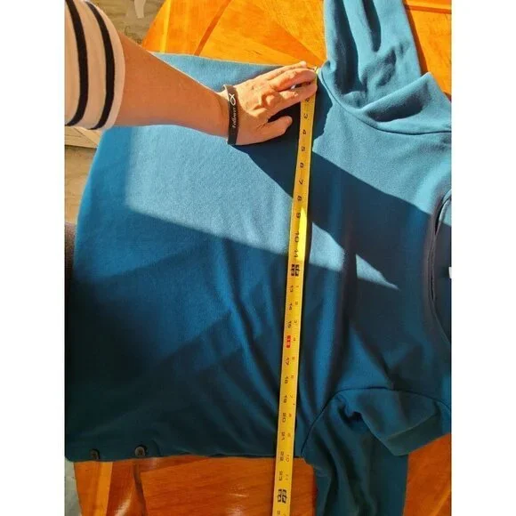 J. Jill Women's Ponte Knit Teal Blue/Green Tunic SZ XL With Side Buttons - Picture 9 of 14